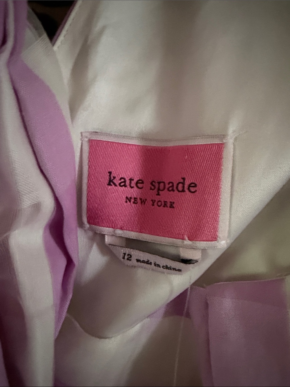 Kate Spade Fresh Lilac and White Mainline Gingham Organza Dress- Sz 12 NWT - Picture 4 of 6